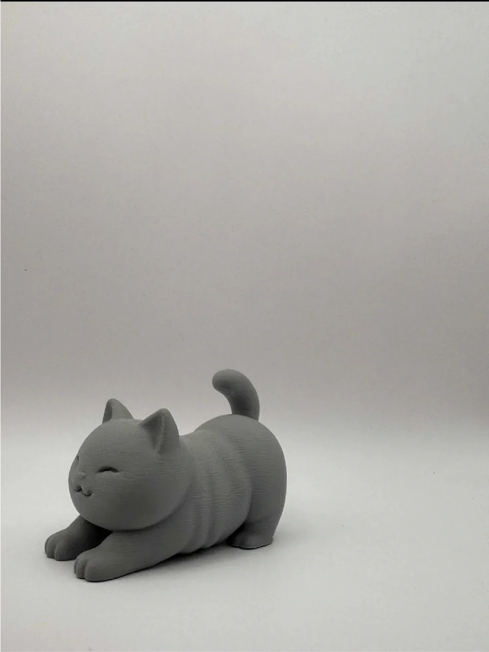 Gray Cat Figurine Decorative Pet Statue